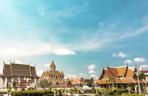 Orange temples in Bangkok